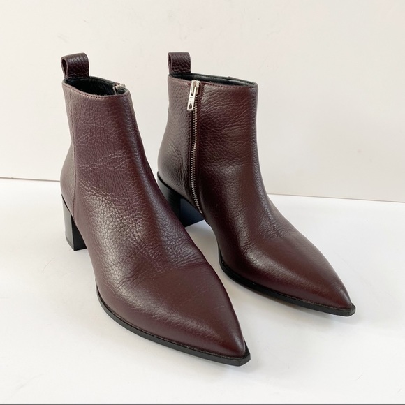 Everlane Boos Boot Purple Pointed Toe Ankle Leather Boots US8 EU38 ($250)